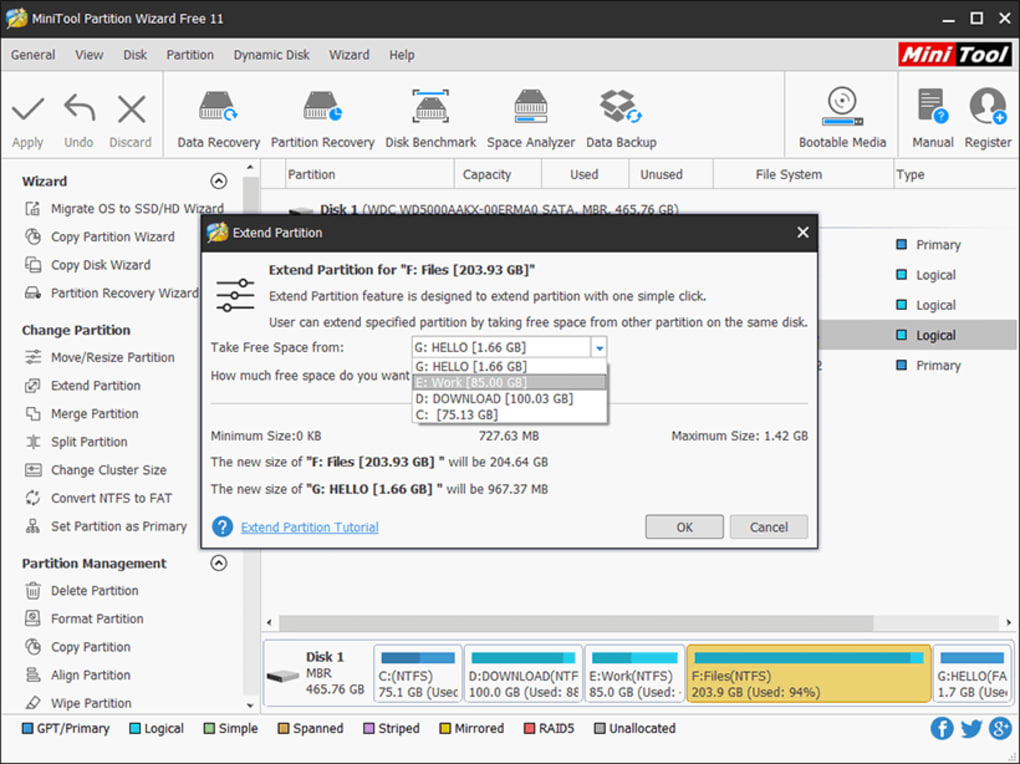 Minitool Partition Wizard 8
